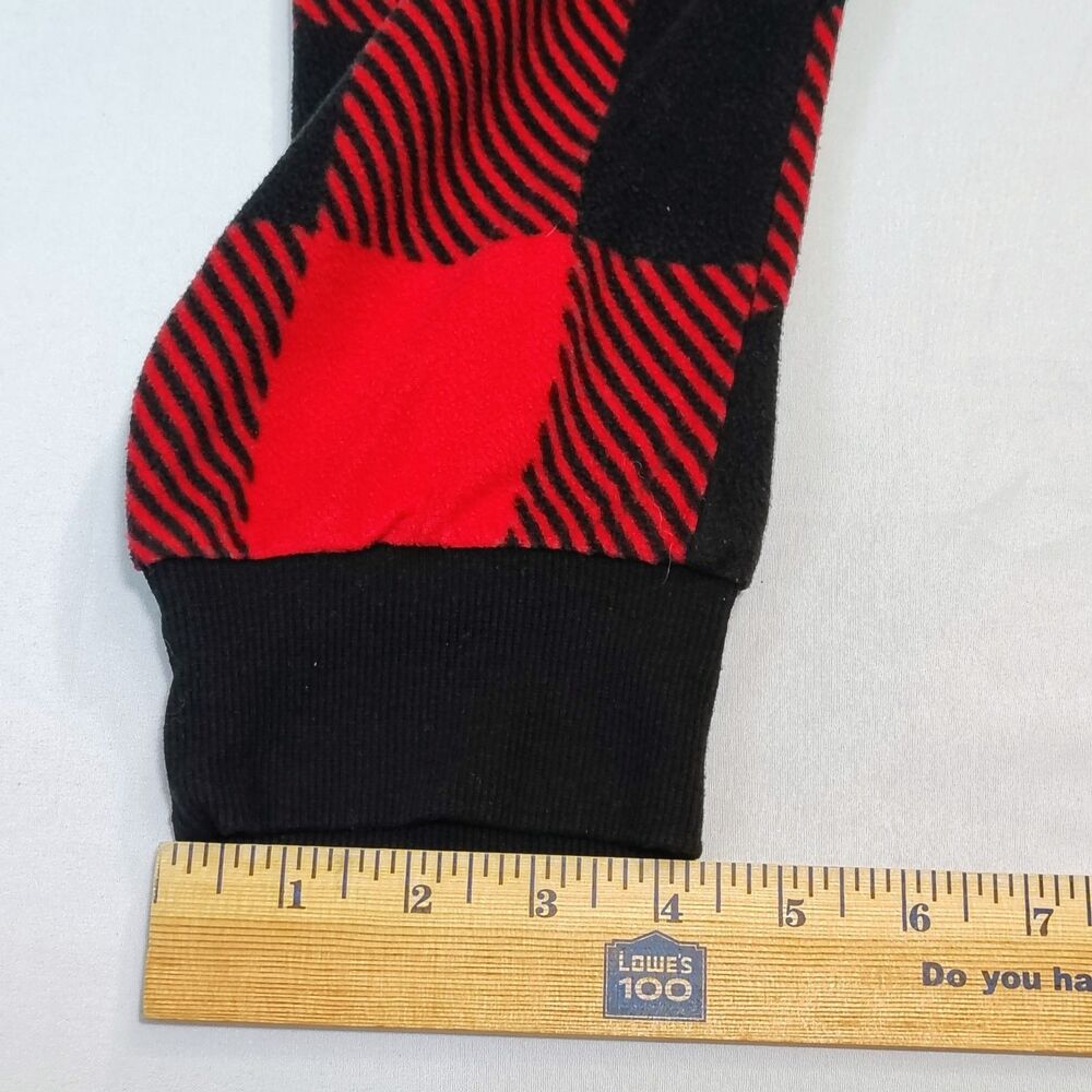 Holiday Time Sz M Red Black Buffalo Plaid Fleece Pajama Pants Christmas - Picture 7 of 14